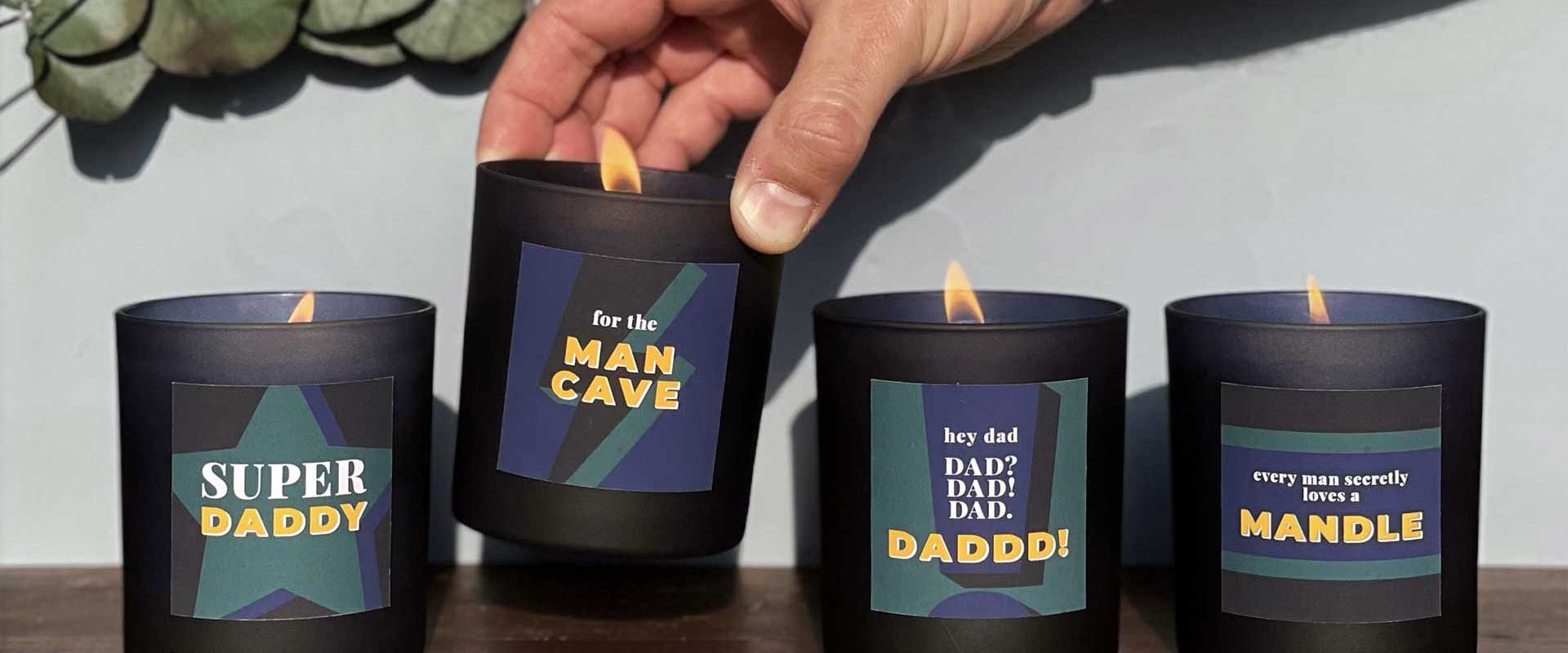 Personalised gifts for Dad – refillable candles just for him