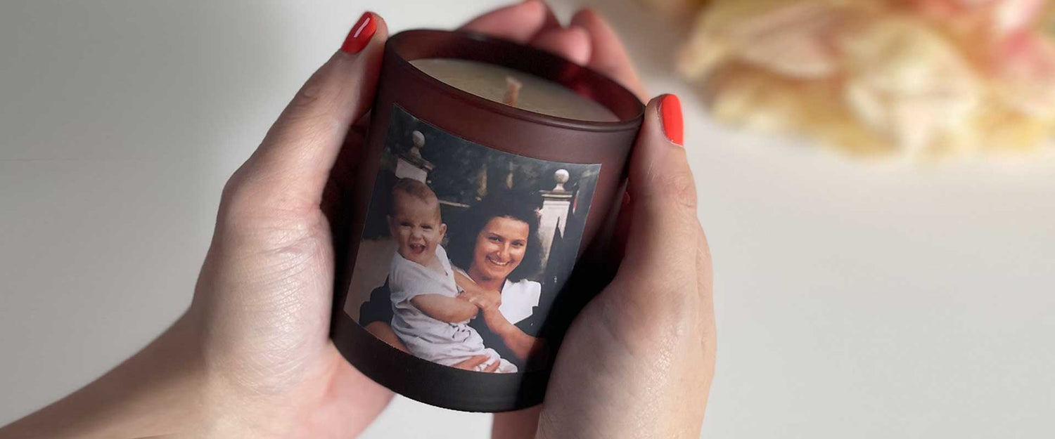 Personalised gifts for Mum – refillable candles made with love