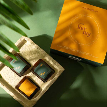 Mighty refillable candle gift set