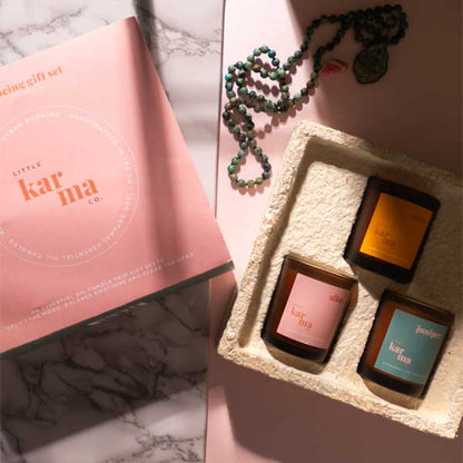 Wellbeing refillable candle gift set