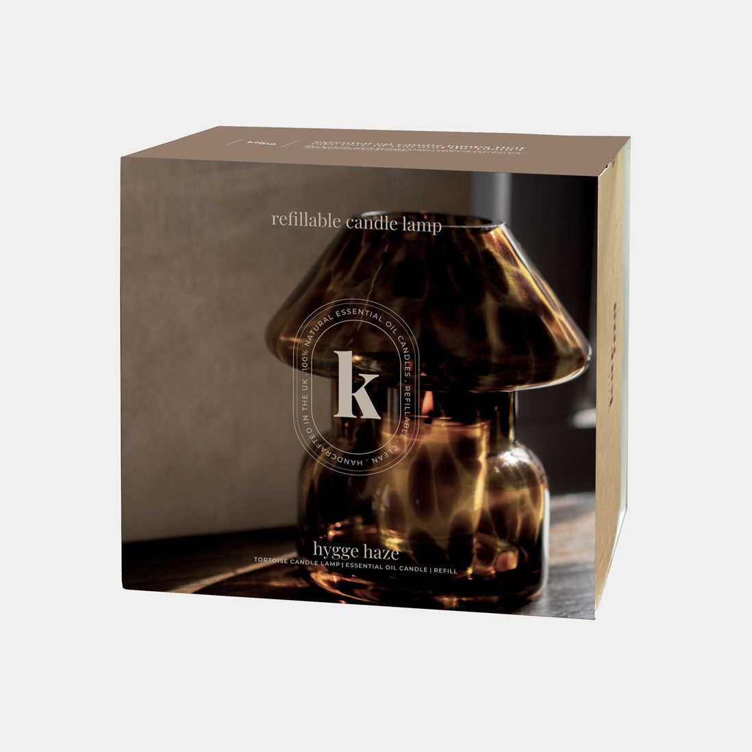 Hygge Haze refillable candle lamp for cosy hygge decor vibes
