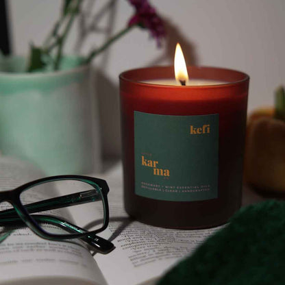 Kefi invigorating candle for focus and productivity