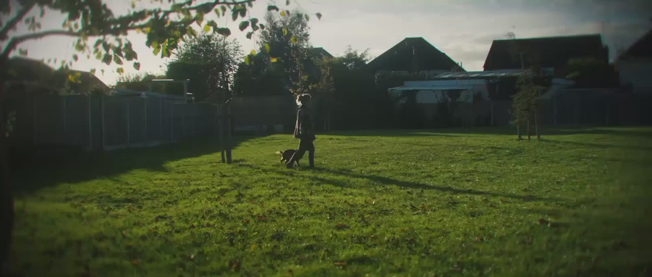 Load video: Little Karma Co.'s video featuring a dog named Moo who makes friends with a lonely old lady