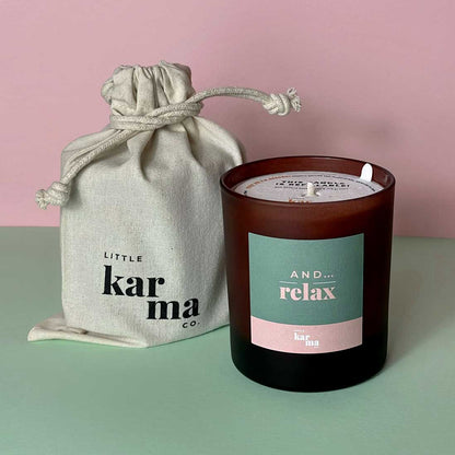 And... Relax personalised candle